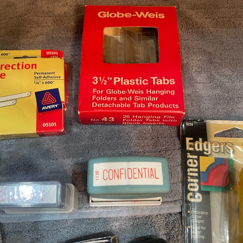 Office Supplies Bundle with Scissors and Labels